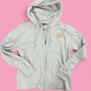 Vans Gray Hoodie with Pink Logo